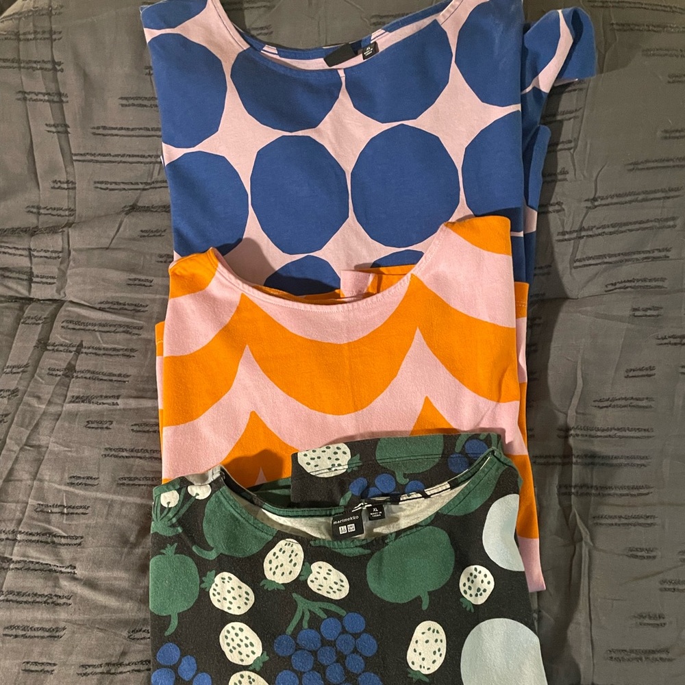 Three XL Marimekko T-shirts